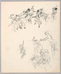 Rajz, Táncoló alakok, 1882-83