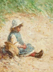 A tengerparton (olaj a panelen)