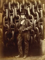 Isambard Kingdom Brunel Standing Before the Launching Chains of the Great Eastern...nyomtatva 1863-64.