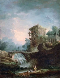 „Táj vízeséssel”, 1750-1808