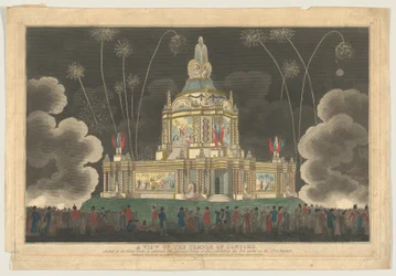 Kilátás a Zöld Parkban emelt Concord templomra, a G... ünneplésére, 1814. szeptember 9.