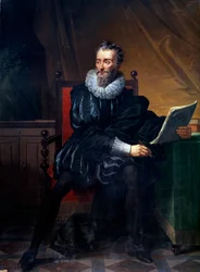 Francois de Malherbe francia költő (1555-1628) portréja lábán Robert Lefevre (1755-1830) festménye 19. század V. 1,5x2,09 m Párizs, Sainte Genevieve bibliotéka