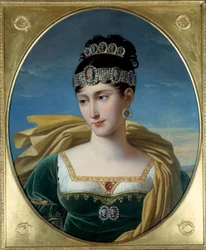 Pauline Bonaparte, Borghese hercegnő (1780 - 1825), I. Napóleon húgának portréja. Robert Lefevre (1755-1830) festménye