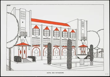Hotel des Voyageurs, Une Cite Moderne, Rob Mallet-Stevens Architecte rajzai, 1987 (megjelent)