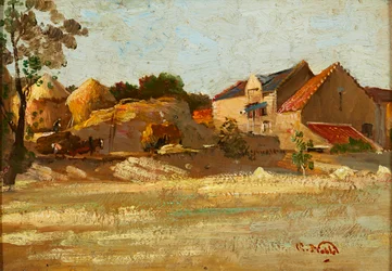 Egy East Lothian Farm (olaj a fedélzeten)