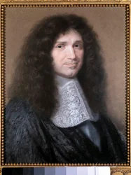 Jean Baptiste (Jean-Baptiste) Colbert (1619-1683) portréja, Robert Nanteuil (1623-1678) XIV. Lajos pasztellfestészetének pénzügyi intendánsa 1676 V. 0,52x0,44 m. Chantilly, Conde múzeum – Jean Baptiste (Jean-Baptiste) Colbert (1619-1683) portréja, M