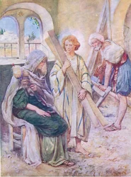 Jézus gyermekkora, a Thomas Nelson által kiadott Biblia Képeskönyvből, 1950 körül