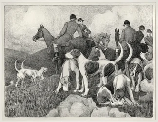 Vadászjelenet (litho)