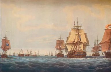 „Koppenhágai csata 1801. Brit flotta közeledik”, 180