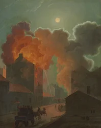 Tűz Bostonban a Holdfény által, 1830-1835 körül