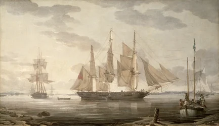 Hajók a kikötőben, 1805