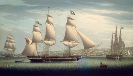 A hajó kedvenc manőverezése Greenock mellett, 1819.