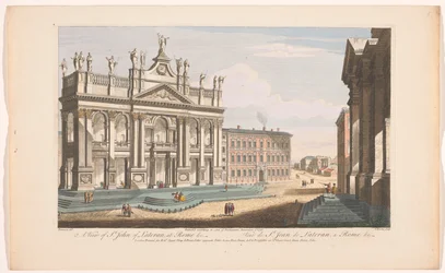 Kilátás a római Lateráni Szent János-templomra Lateráni Szent János kilátása Rómában stb. (cím a tárgyon) Róma (sorozat címe)