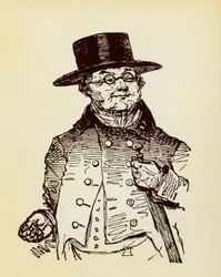 Sir Pickwick portréja, Charles Dickens (1812-1870) "Sir Pickwick kalandjai" című regényének hőse.