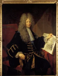 Jerome Phelypeaux, Pontchartrain grófja (1674-1747) portréja, Robert Levrac Tournieres tengerészeti festészeti minisztere (1667-1752) 18. század V. 1,37 x 1,07 m Versailes, musee du chateau