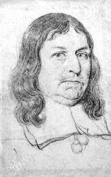 Férfiportré, valószínűleg Oliver Cromwell (1599-1658) (ceruza, pergamen)