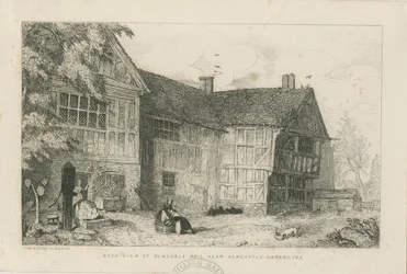 Dimsdale Old Hall: rézkarc, nd [?c 1870]