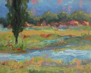 Mountain Inlet, 2023 (olaj, tábla)