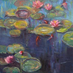 The Koi Pond, 2020 (olaj, vászon)