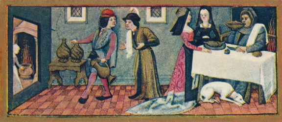 Január - vacsora újévkor, 15. század, 1939.
