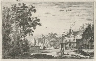 Arc Utrechtben Buyten Uytrecht (cím a tárgyon) Tájak Észak-Hollandiában (Roelant Roghman) (sorozat címe)