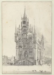 Kilátás a városházára, Gouda