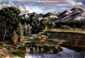 Jelenet Franciaországban (olaj, vászon)