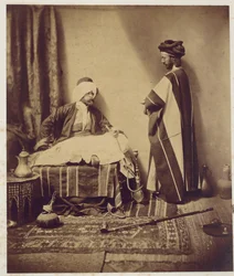 Beszélgetés dohányzás közben, 1858