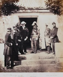 Csoport a főhadiszálláson, az 1855-ös krími háborúhoz kapcsolódó 52 fényképet tartalmazó albumból