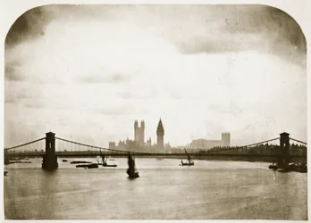 A Parlament épülő háza, London, 1858 körül