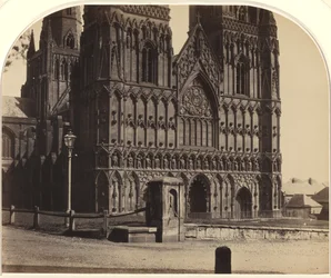 Lichfield katedrális északnyugatról, 1858.
