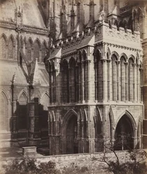 Lincoln katedrális: A galileai tornác, c. 1857.