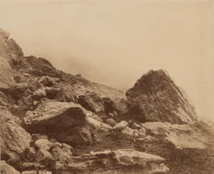 Rocken End a viharban, Wight-sziget,c. 1853 (fotó)