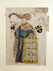 John Gedney a városi tisztviselő köntösében, 1450 körül (akvarell papíron)