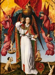 Az utolsó ítélet oltárképe, 215x560 cm, részlet