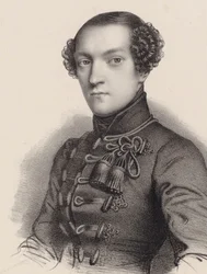 Antoine de Kontski zongoraművész és zeneszerző portréja 1817-1899.