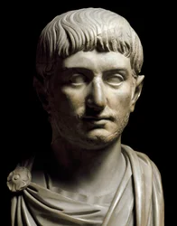 Gallienus császár mellszobra, 3. század (márványszobor)