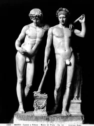Castor és Pollux vagy Orestes és Pylades, San Ildefonso csoport (márvány) (f/w fotó)