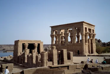 Egyiptomi antikvitás: Marcus Ulpius Trajanus (Traianus vagy traiano) római császár kioszkja. 2. század. Asszuán, Philae. Egyiptom
