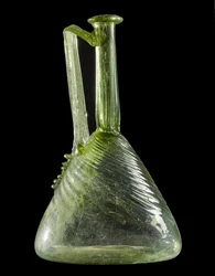 Flagon, Brackenbraes, Turriff, Aberdeenshire (fúvott zöld üveg)