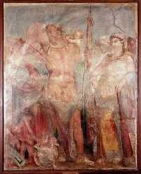 Herkules, Omphale királynő rabszolgája (freskó, i.sz. 54-79)