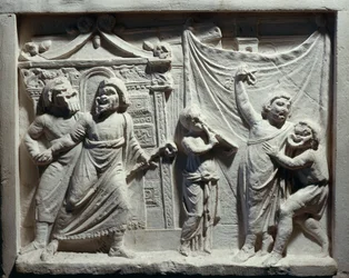 Relief az „Andria” vígjáték színházi jelenetéből, Publius Terentius Afer (dombormű)