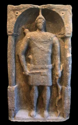 Hamiai (szír) íjászt ábrázoló római sírkő, kb. Kr. u. 125-40