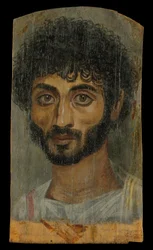 Vékony arcú, szakállas férfi portréja, i.sz. 160-180 (enkausztikus, hársfa)