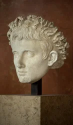 Art Rome Augustus császár feje (i. e. 63 - i.sz. 14) márvány