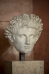 Art Rome Augustus császár feje (i. e. 63 - i.sz. 14) márvány