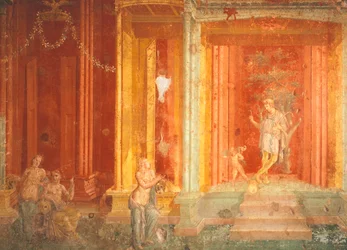Iphigeniát ábrázoló falfestmény a Taurusban, Pinarius Cerialis háza, Pompei, Campania, Olaszország