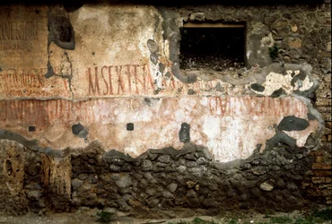 Római művészet: választási felirat a falakon (graffiti) a Via del 