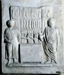 A késbolt jele a római korban. Ostia Múzeum (Ostia)