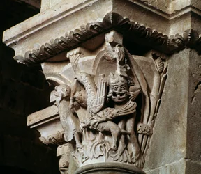 Ganymedes elrablása (faragott tőke)